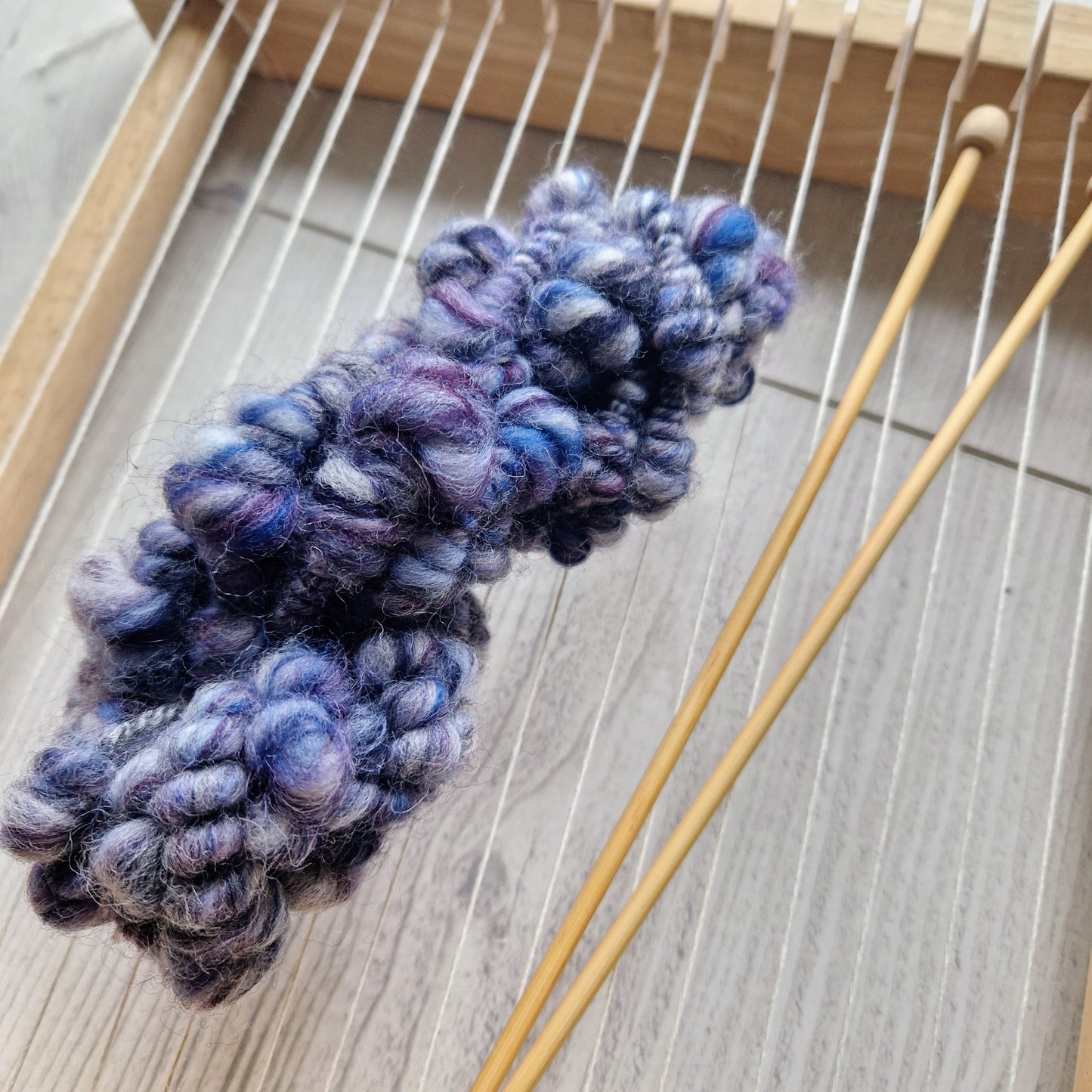 Blue Handspun Art Yarn