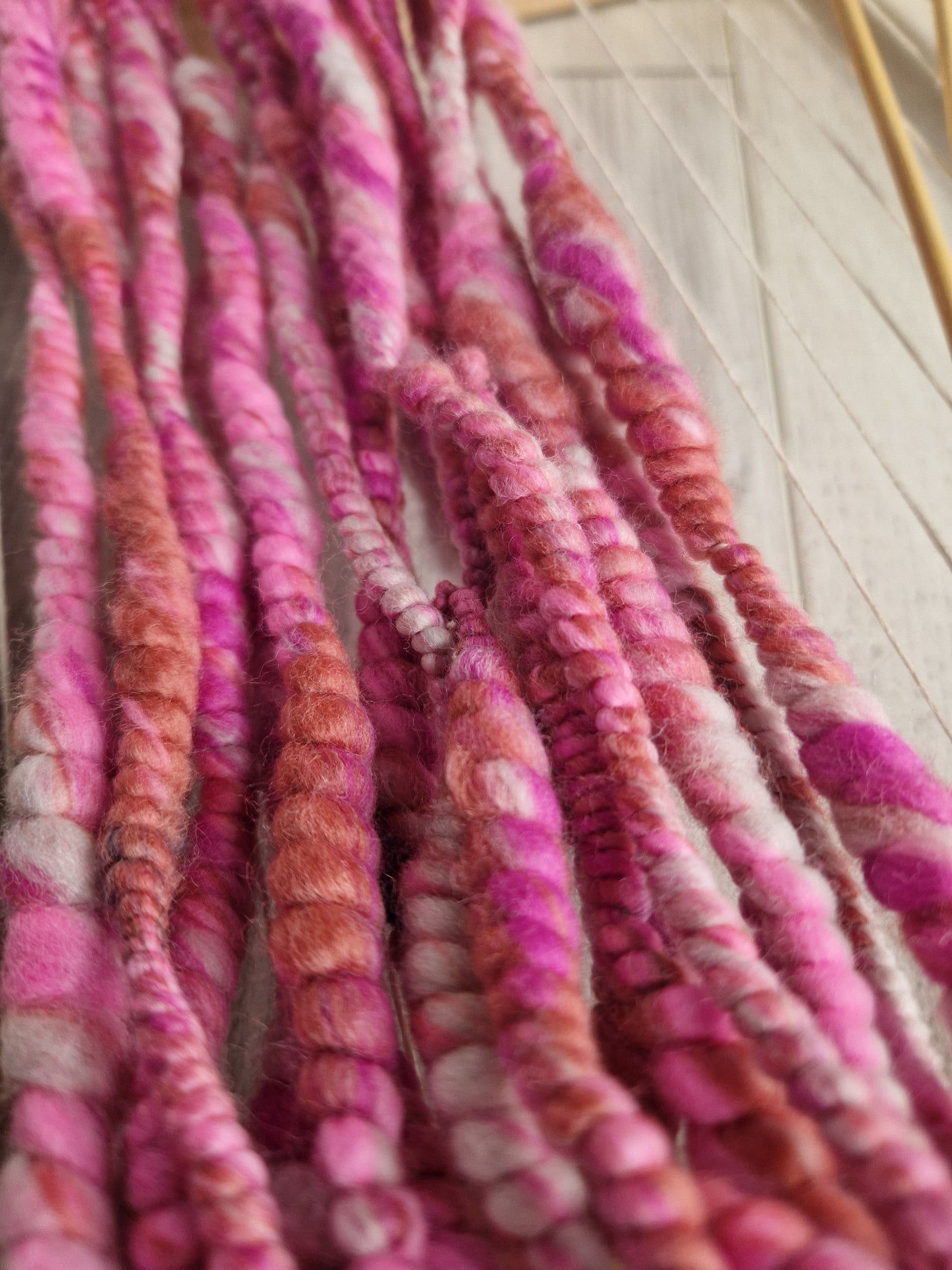 Pink Cardigan Bubble Spun Art Yarn