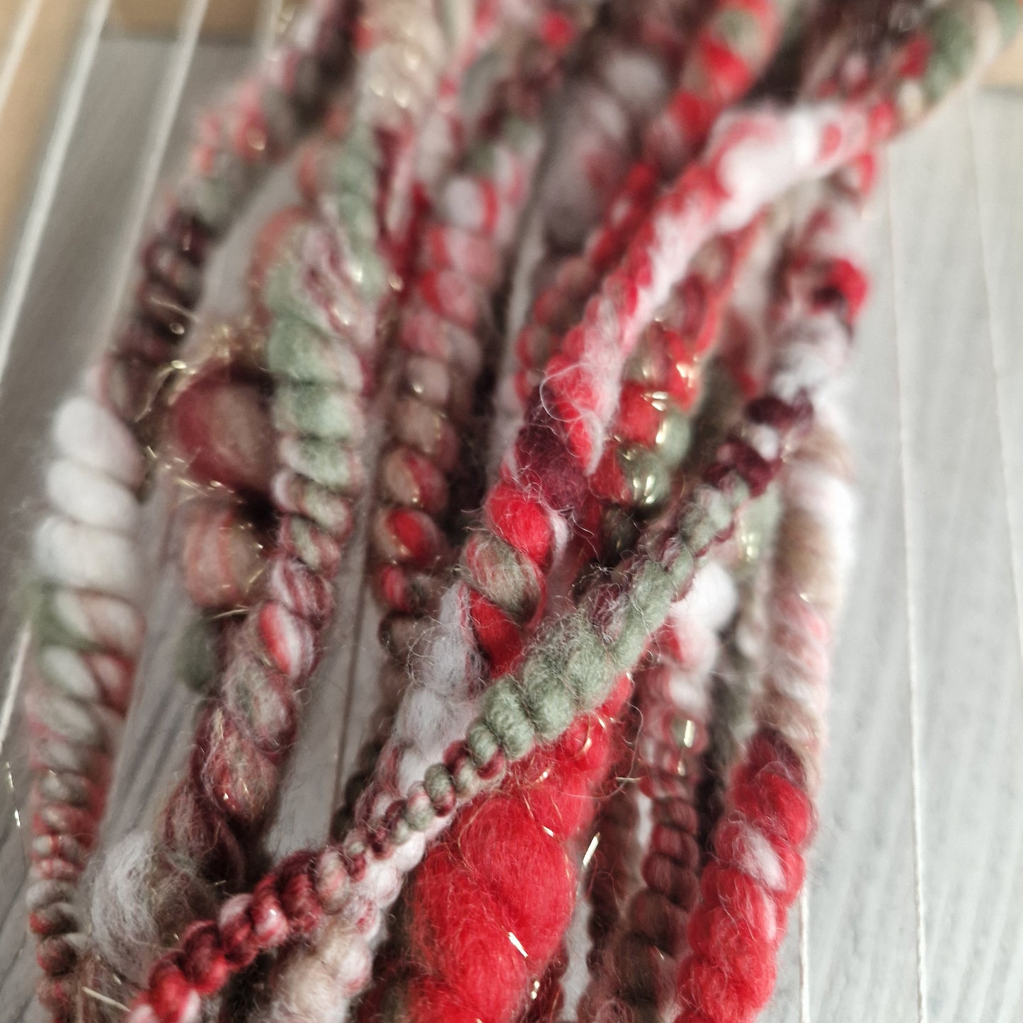 Christmas - Traditional Colours Handspun Art Yarn