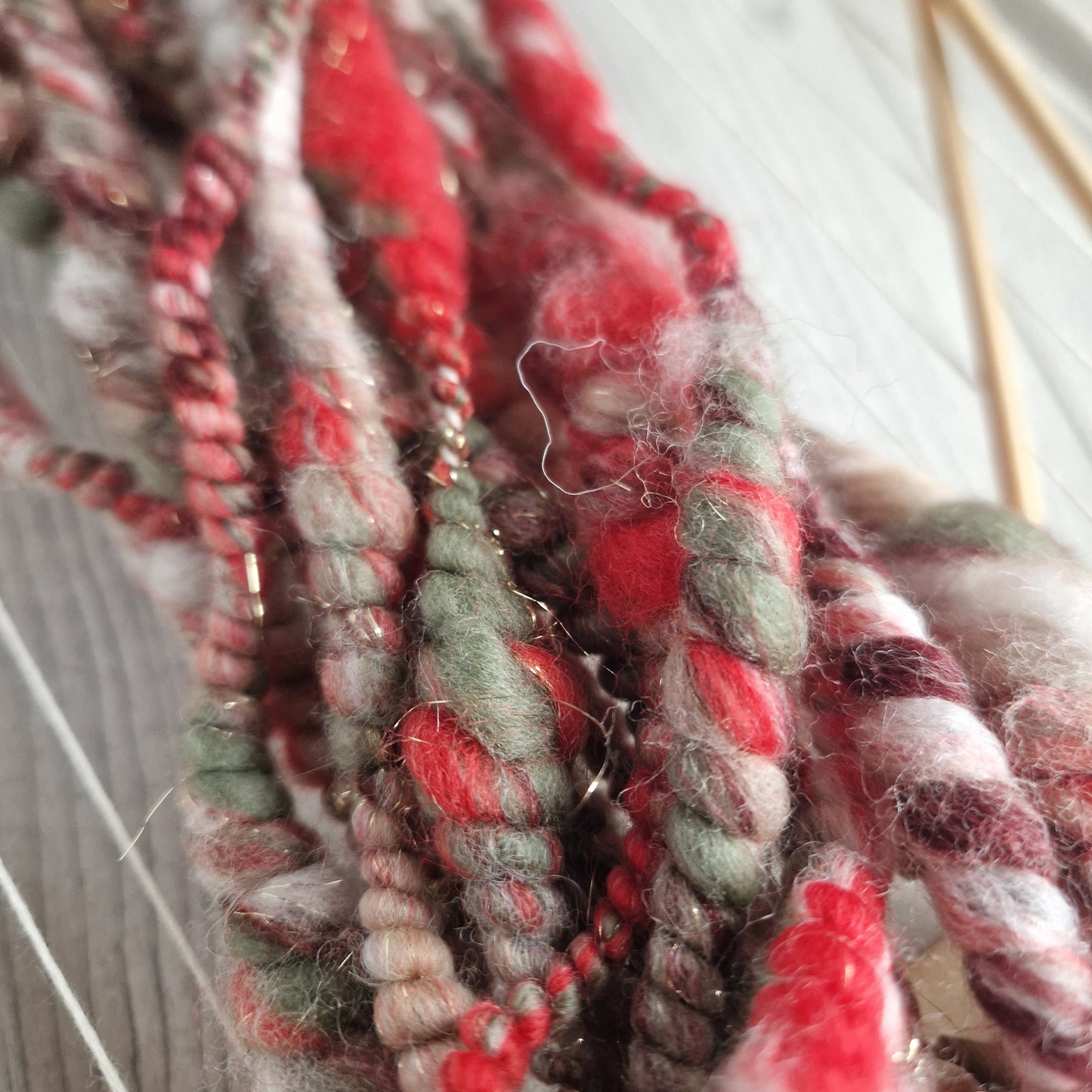 Christmas - Traditional Colours Handspun Art Yarn