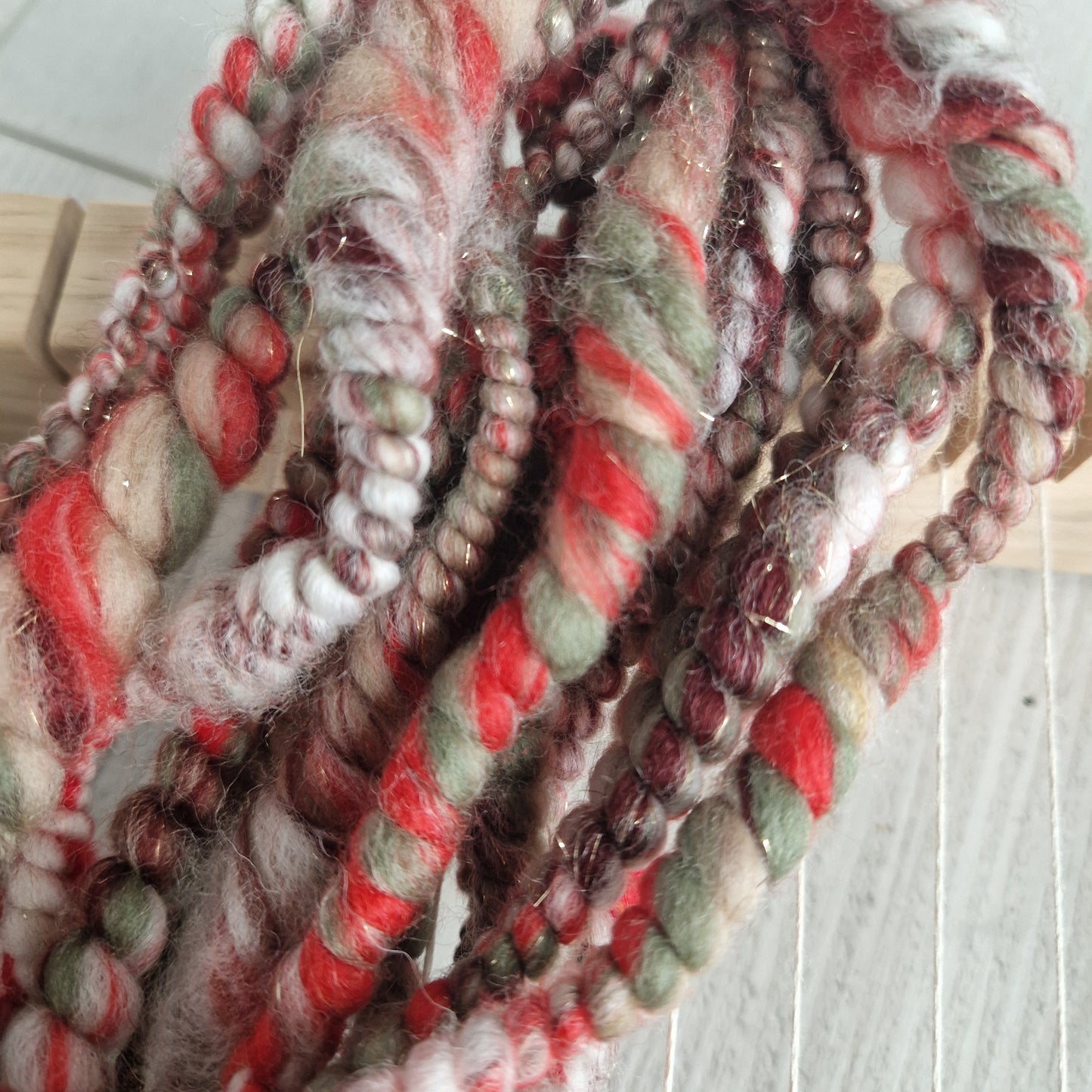 Christmas - Traditional Colours Handspun Art Yarn