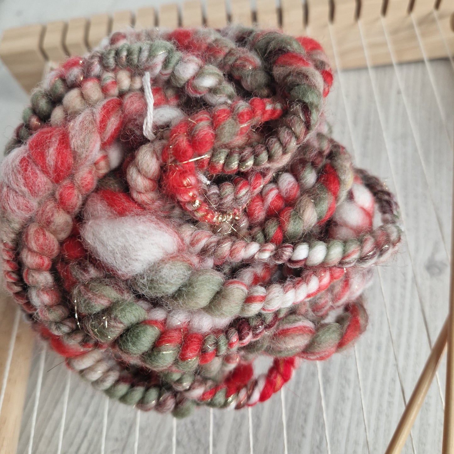 Christmas - Traditional Colours Handspun Art Yarn