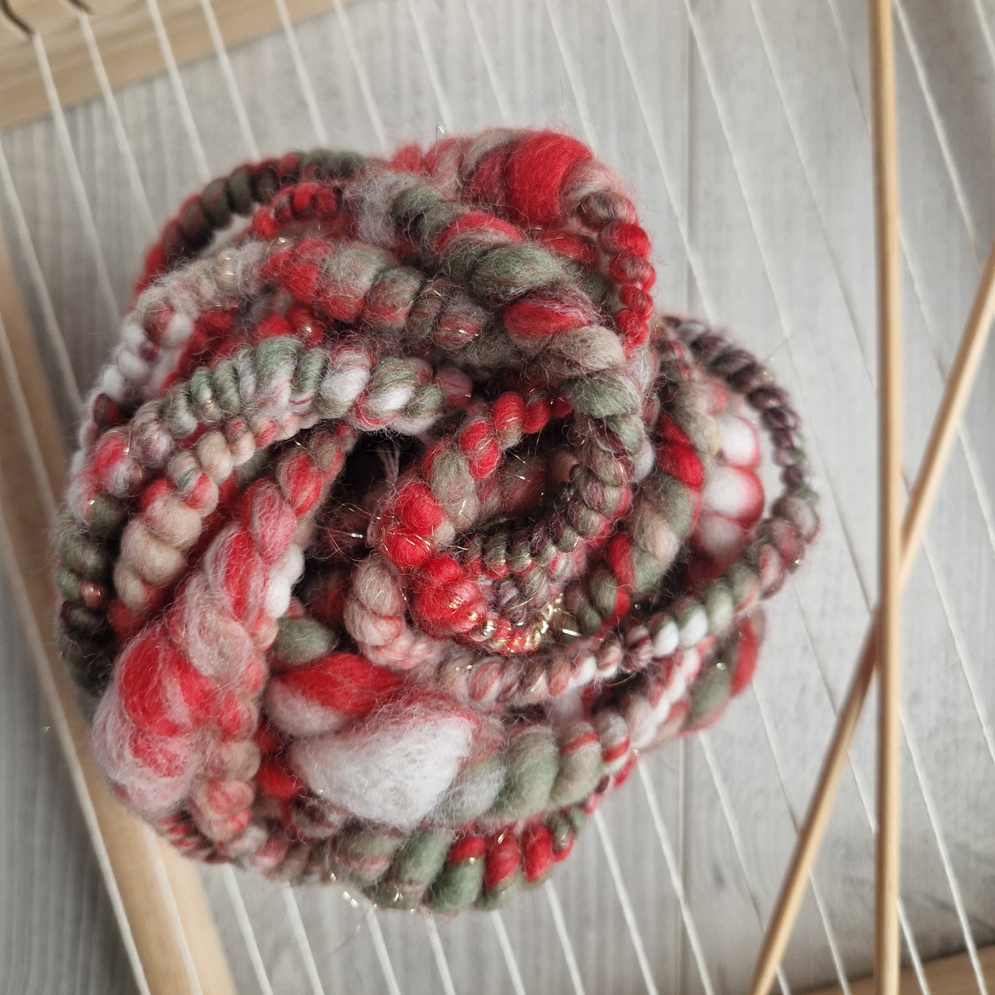 Christmas - Traditional Colours Handspun Art Yarn