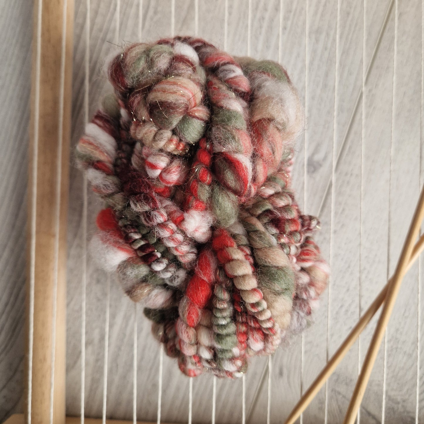 Christmas - Traditional Colours Handspun Art Yarn