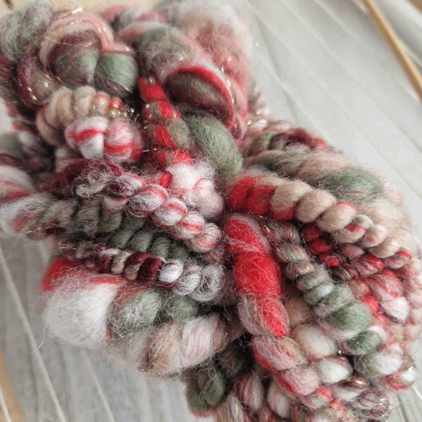 Christmas - Traditional Colours Handspun Art Yarn