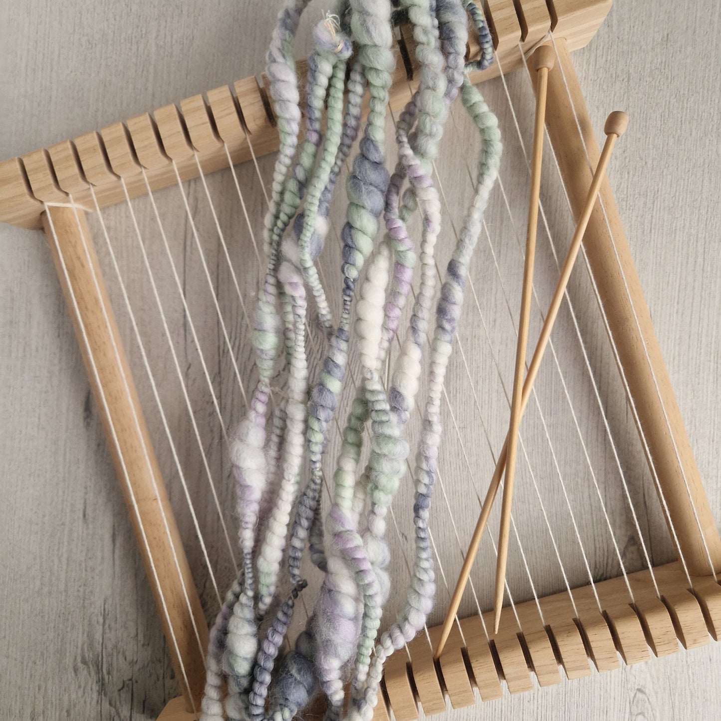 Winter Pastels Handspun Bubble Yarn