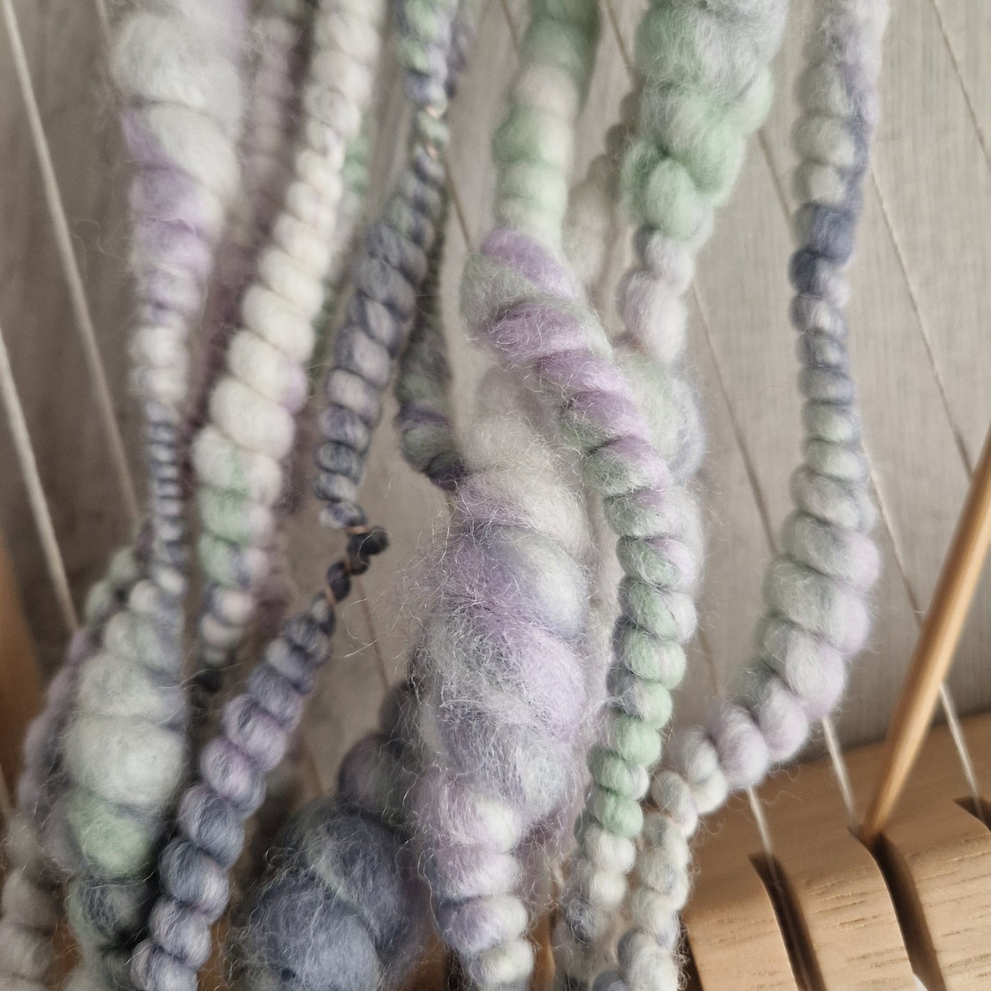 Winter Pastels Handspun Bubble Yarn
