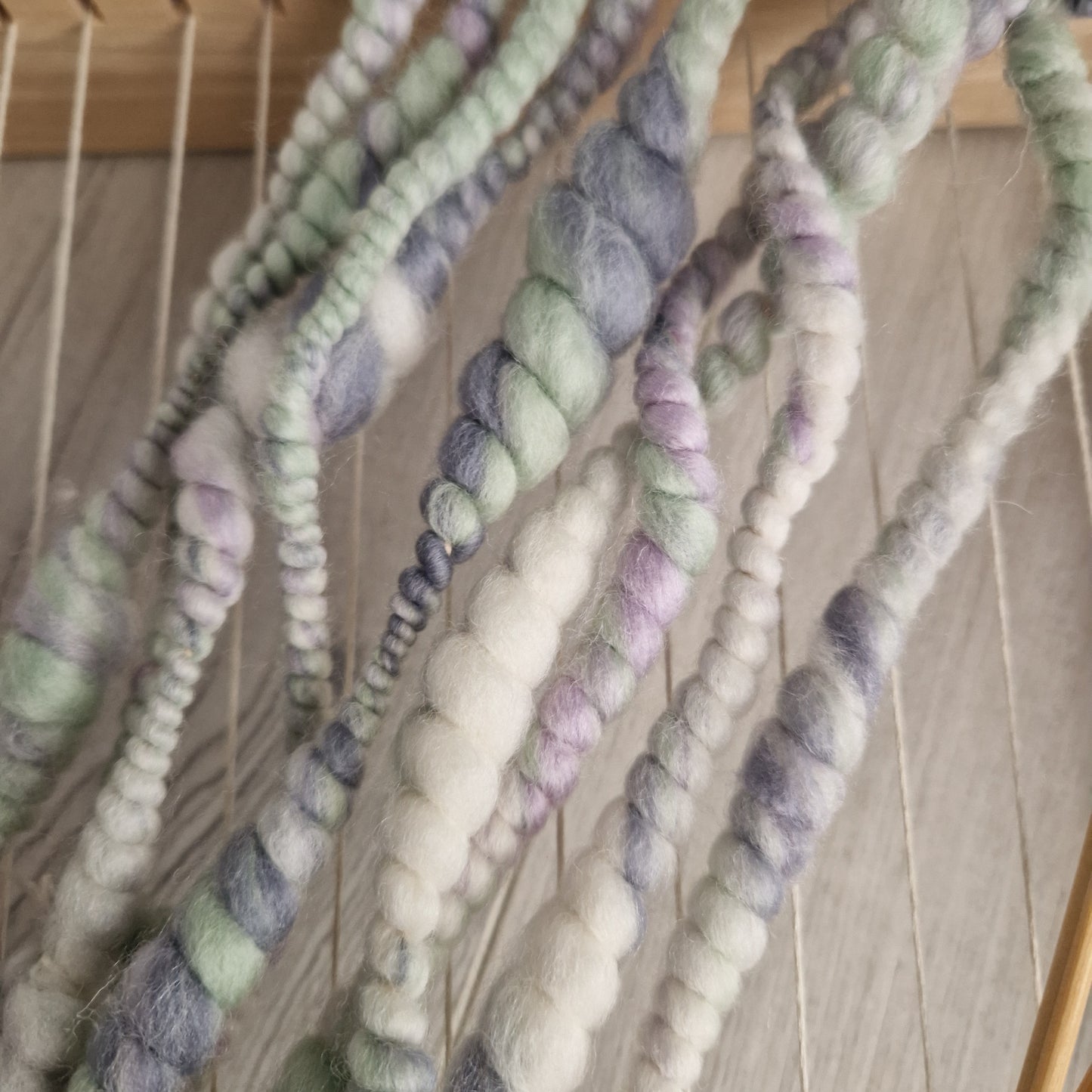 Winter Pastels Handspun Bubble Yarn