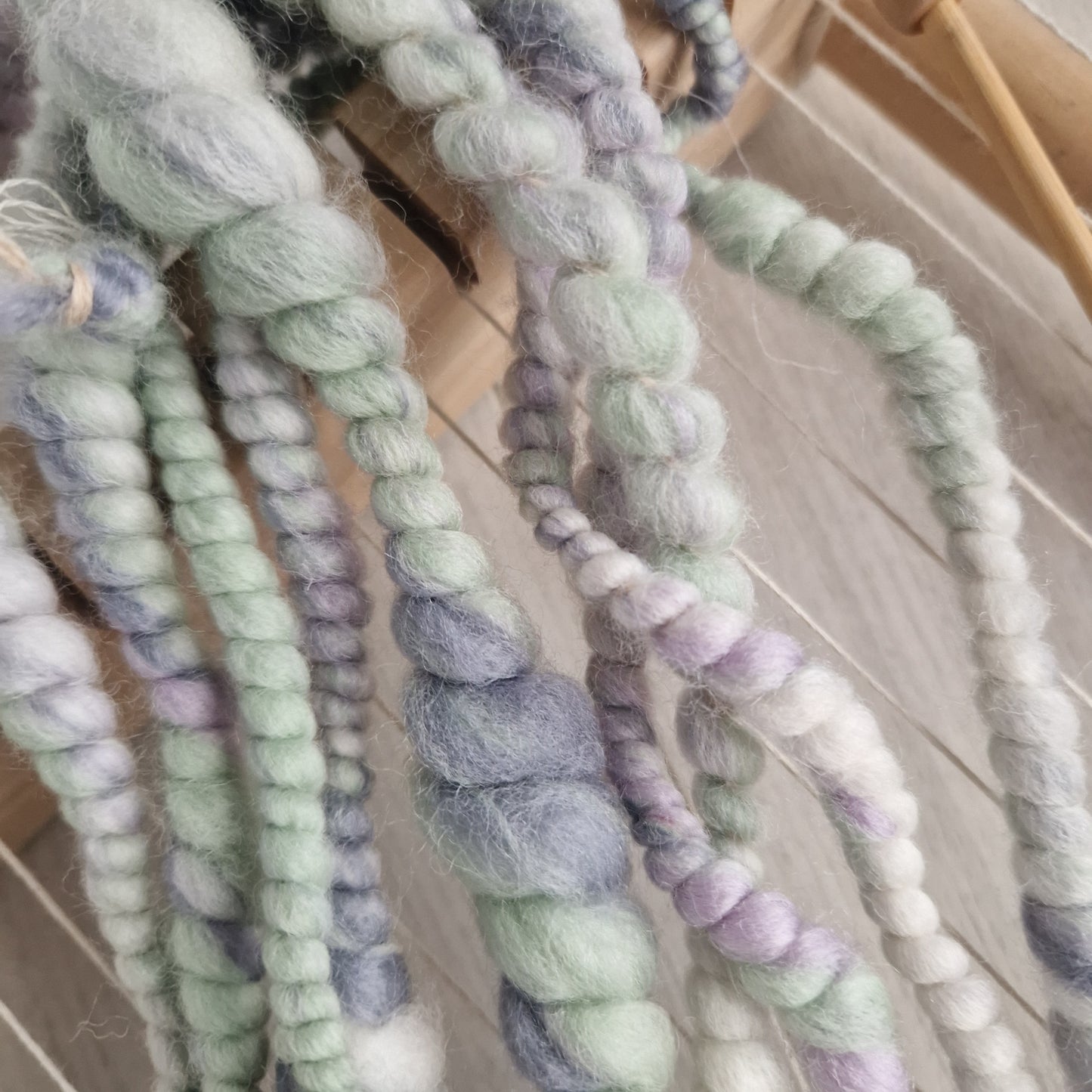 Winter Pastels Handspun Bubble Yarn