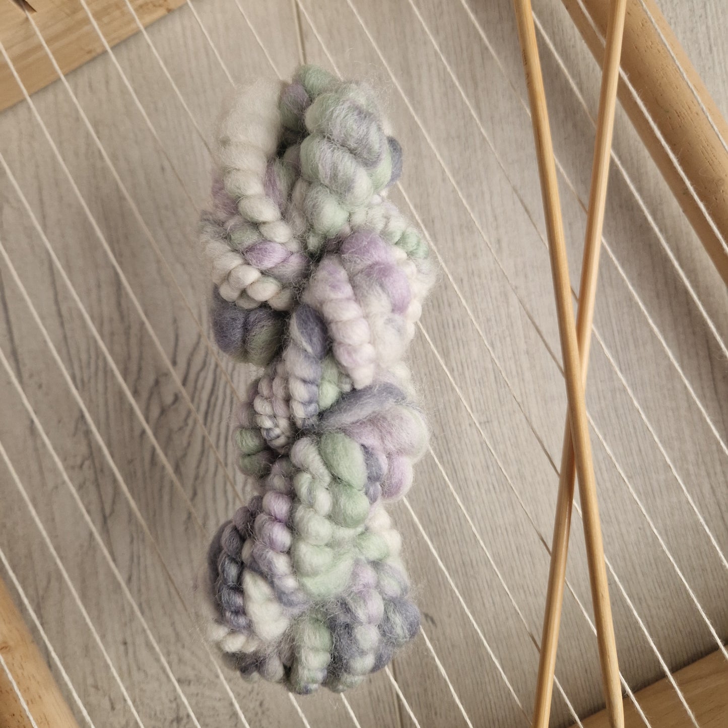 Winter Pastels Handspun Bubble Yarn