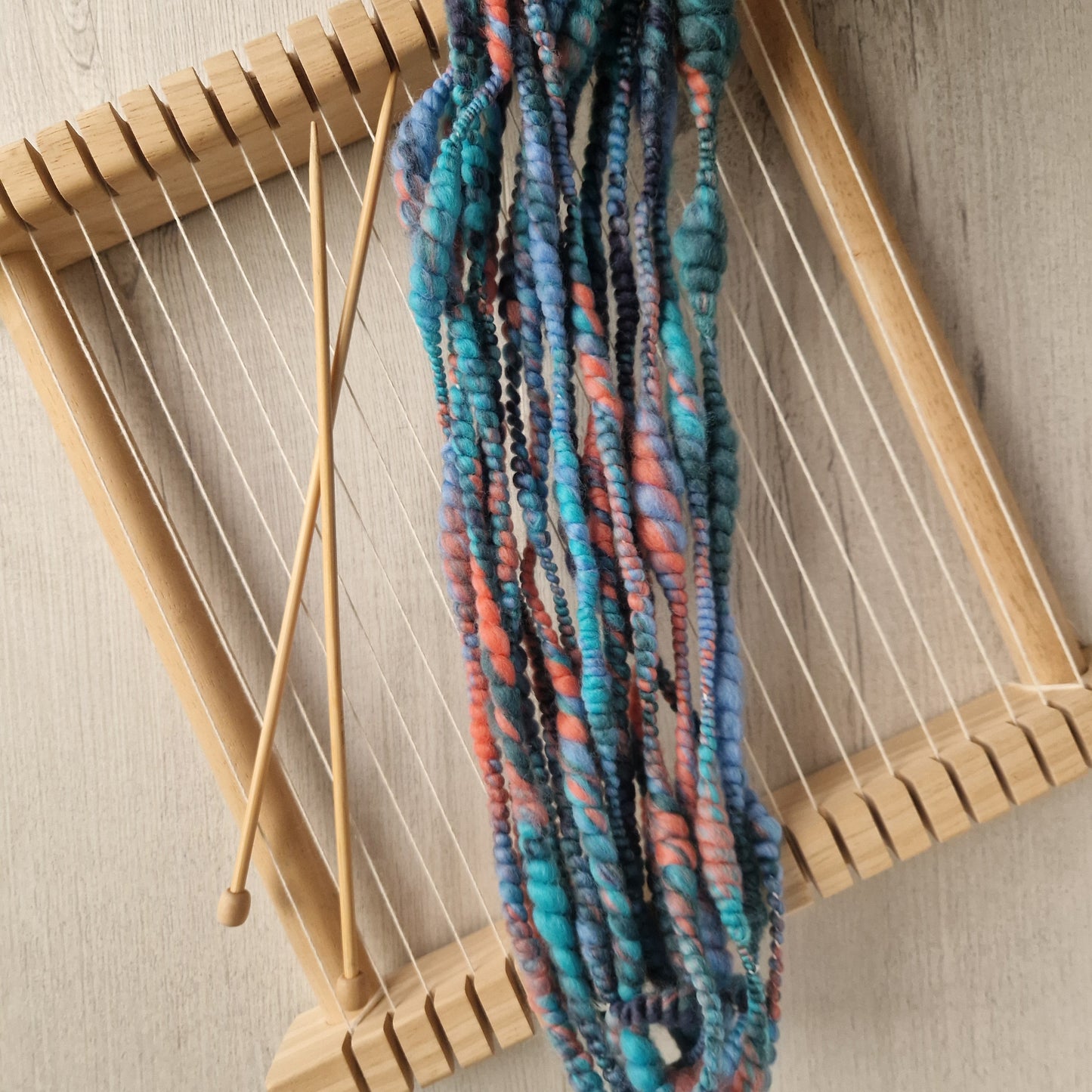 Coral Reef Handspun Bubble Art Yarn