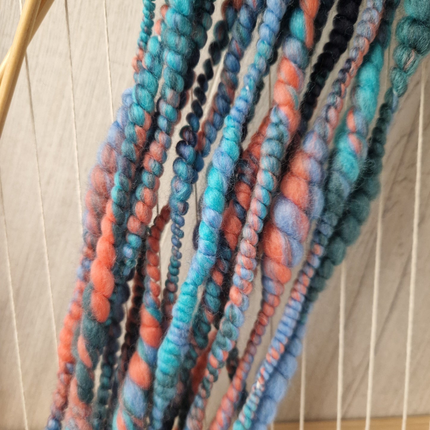 Coral Reef Handspun Bubble Art Yarn