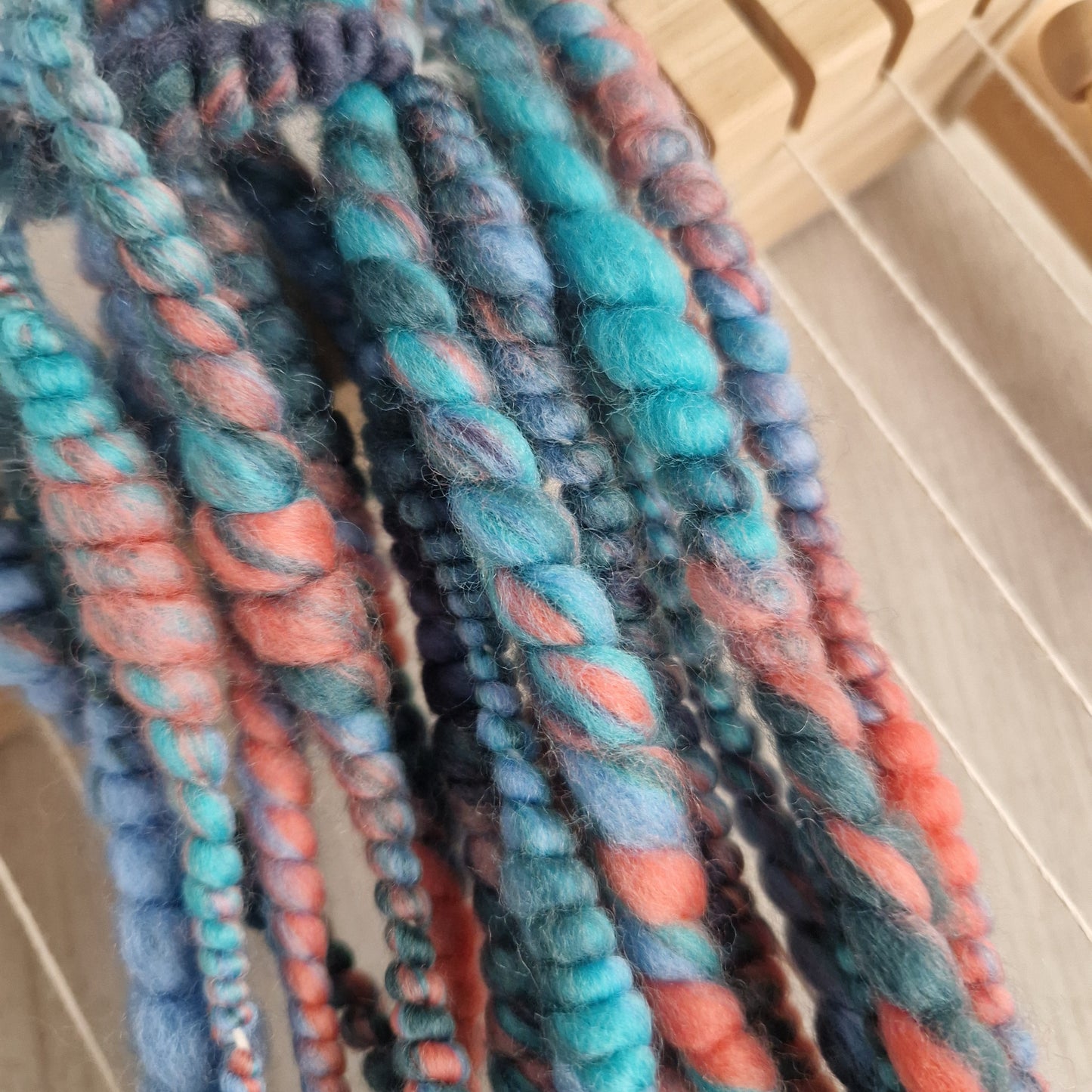 Coral Reef Handspun Bubble Art Yarn