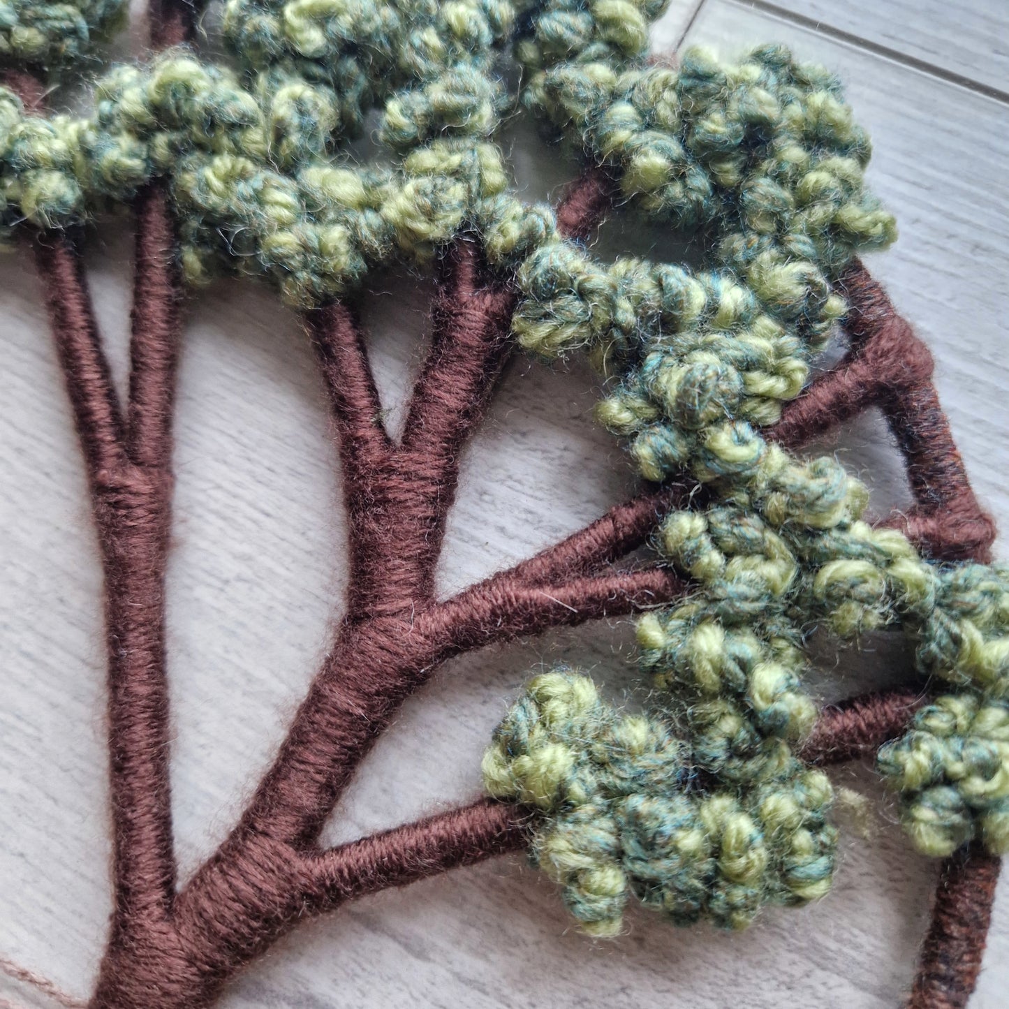 Textured Yarn Landscape in Hoop Frame