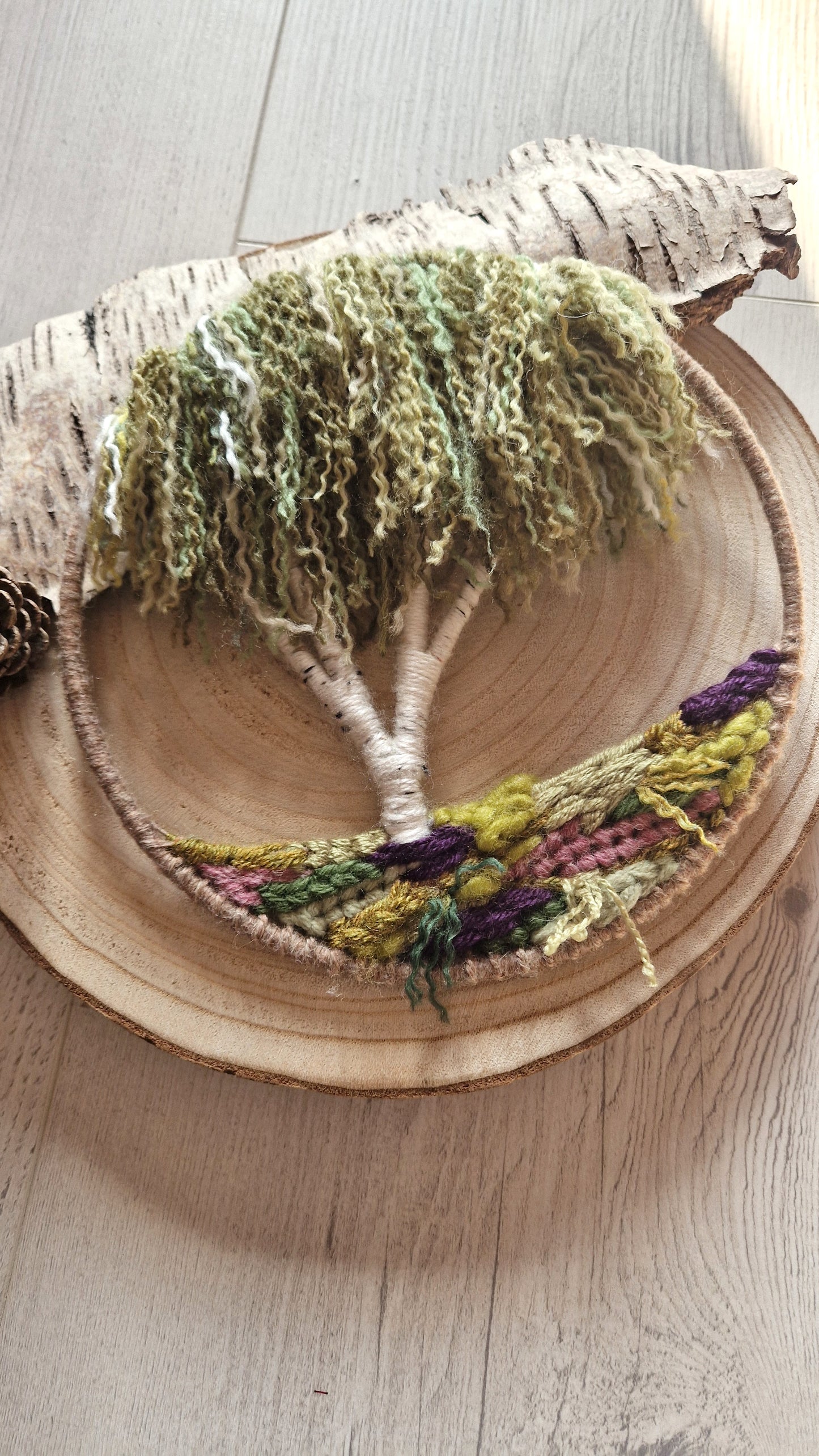 Silver Birch with Tufted Grasses