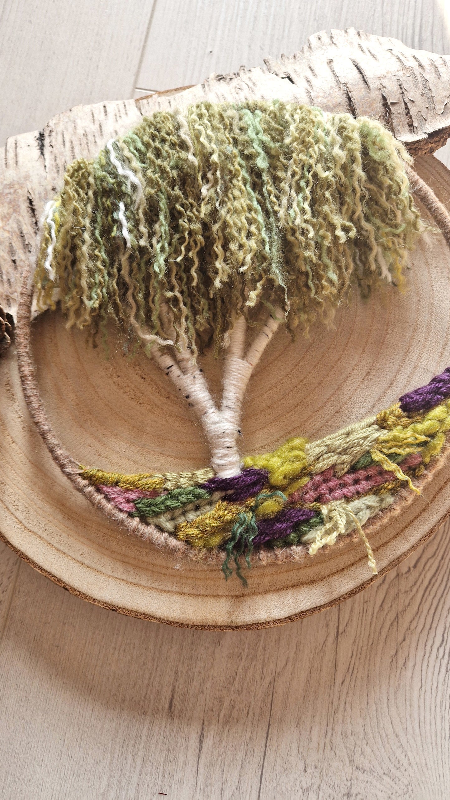 Silver Birch with Tufted Grasses