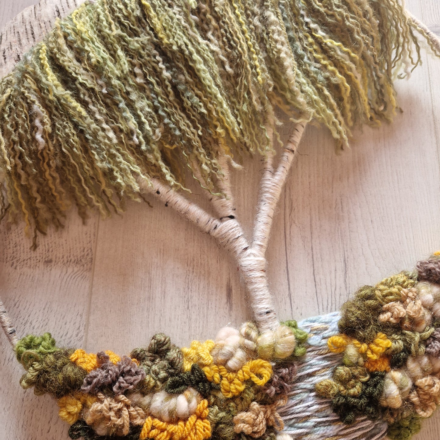 Large Silver Birch Woven Tree Hoop (35cm)