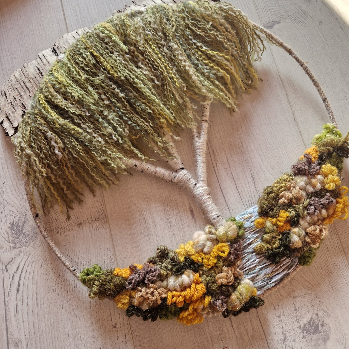 Large Silver Birch Woven Tree Hoop (35cm)
