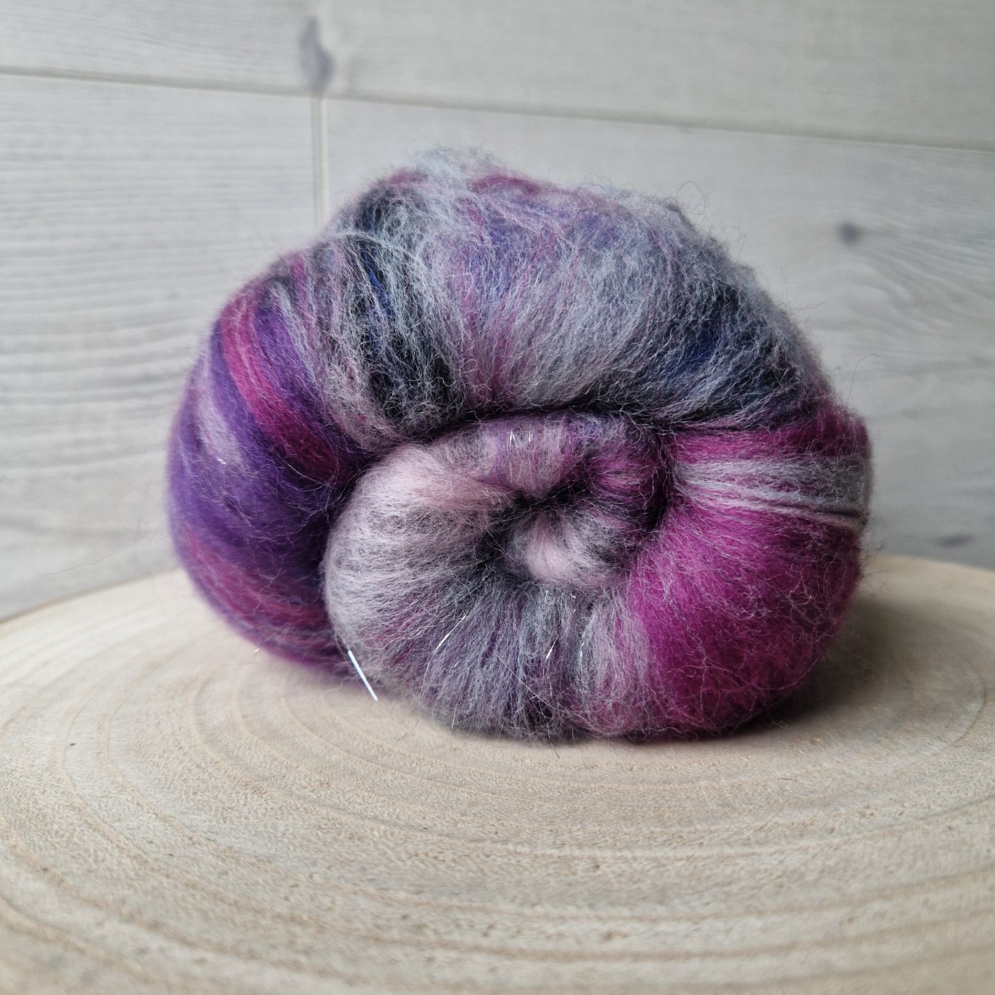 Wizarding Purple Carded Fibre Batt (51g)
