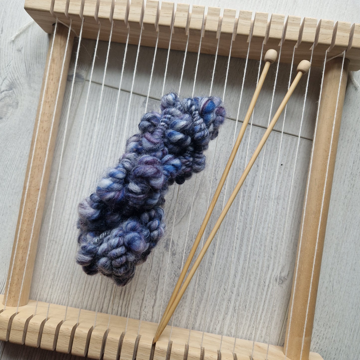 Blue Handspun Art Yarn