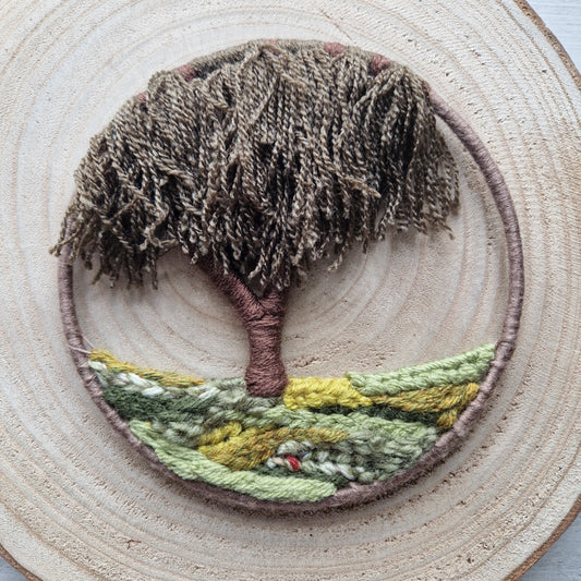 Miniature Weeping Willow Tapestry Woven Tree Hoop