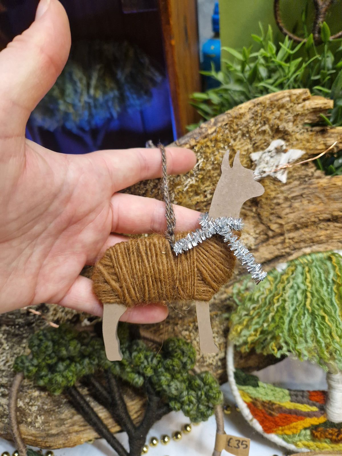 Christmas Alpaca Hanging Decoration