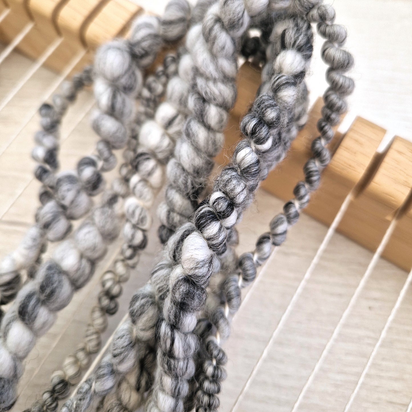 Printer Ink Handspun Bubble Yarn
