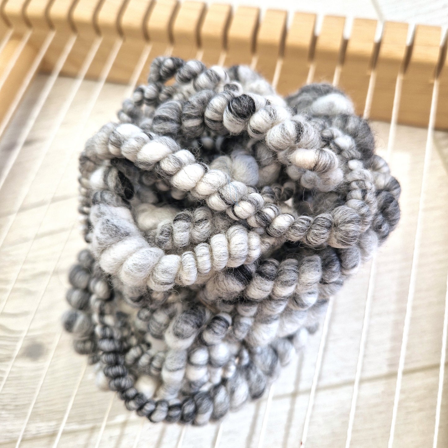 Printer Ink Handspun Bubble Yarn