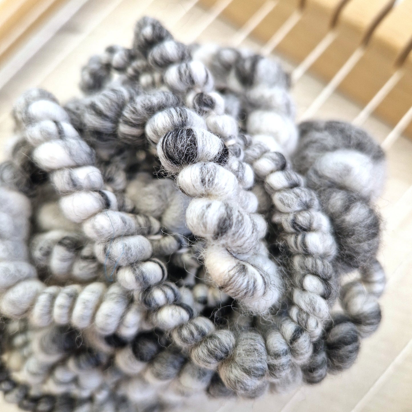 Printer Ink Handspun Bubble Yarn