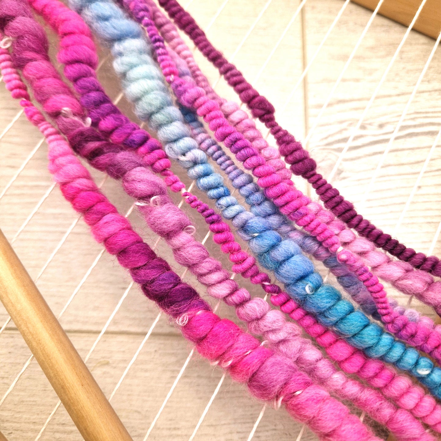 Mermaid Scales Handspun Bubble Yarn