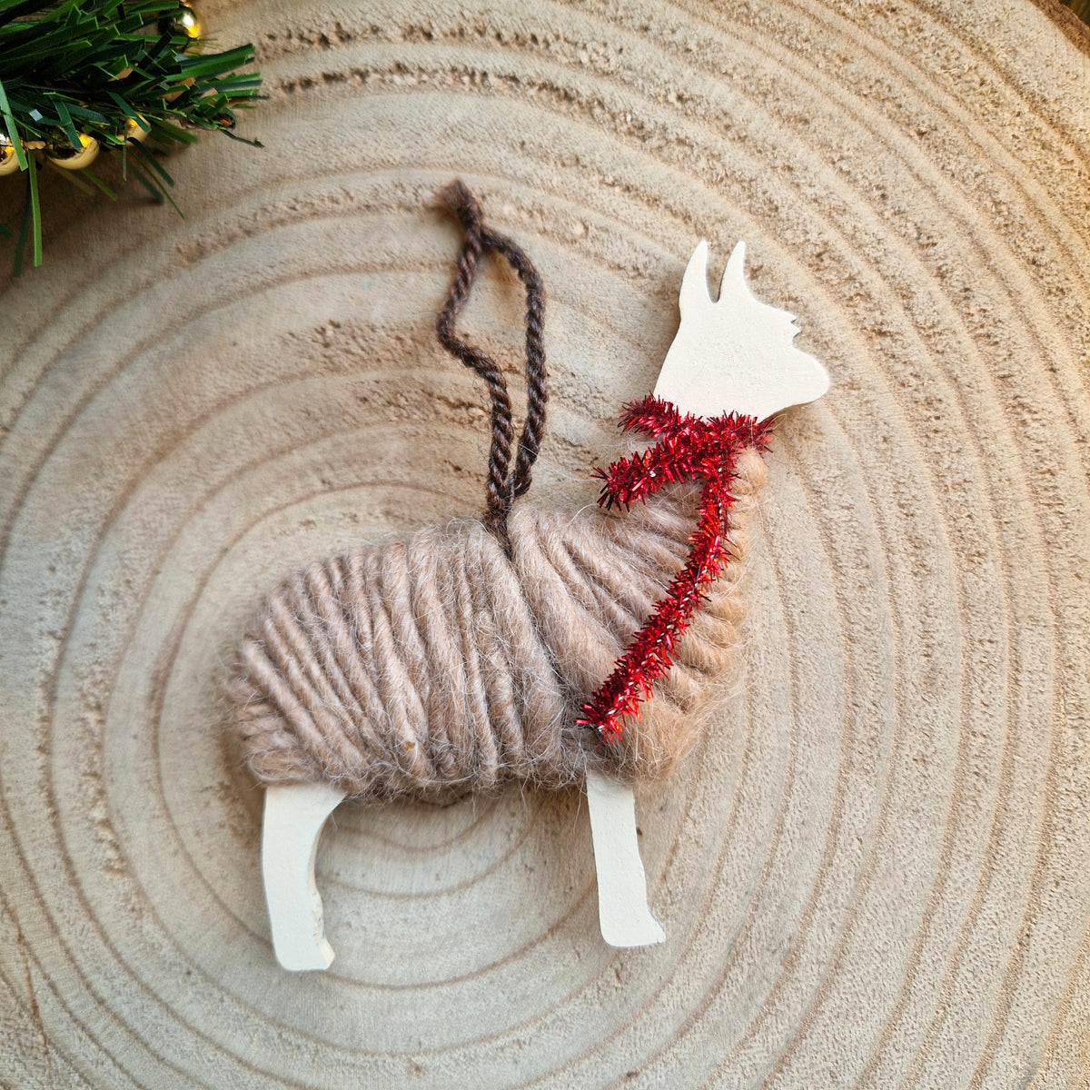 Christmas Alpaca Hanging Decoration