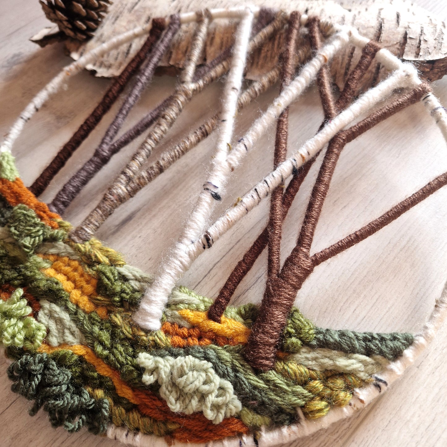 25cm Autumn Woodland Tree Fiber Art