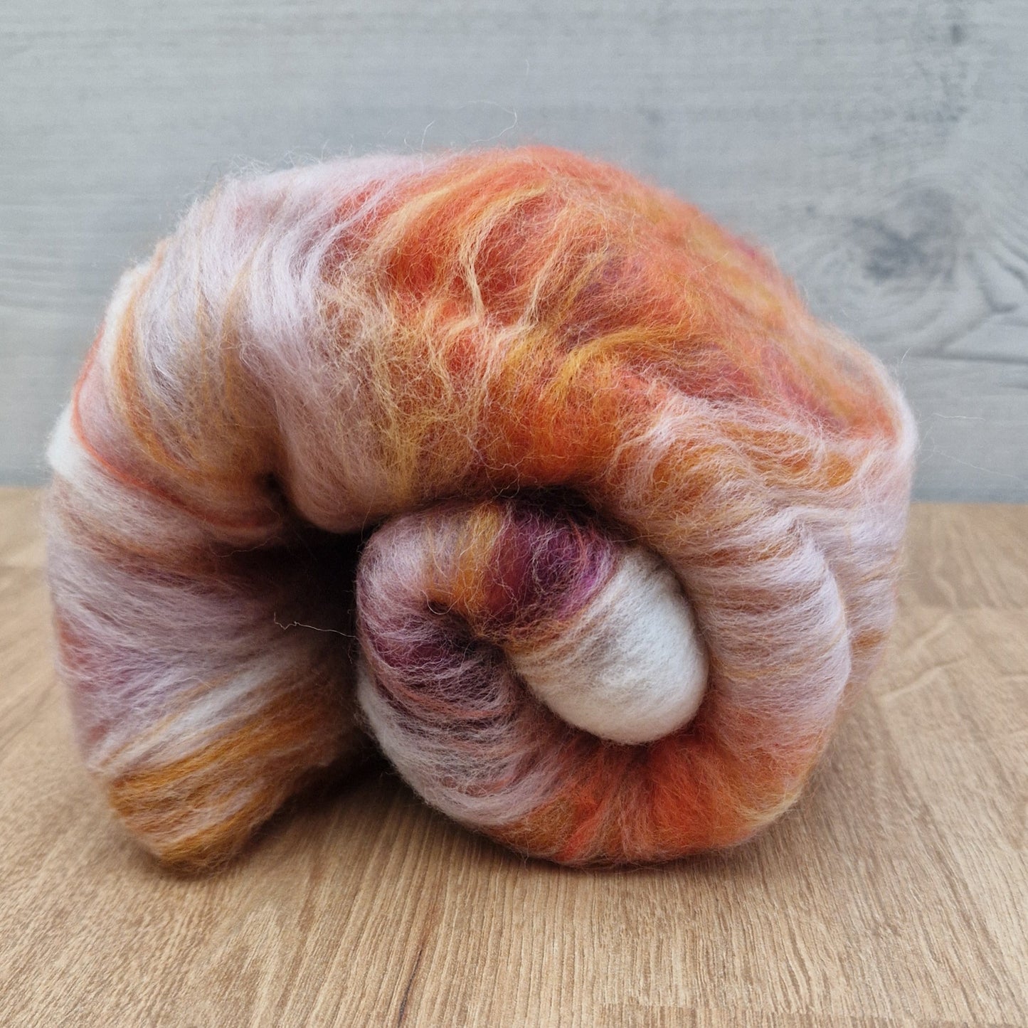 Teracotta Sunrise Carded Batt (100g)
