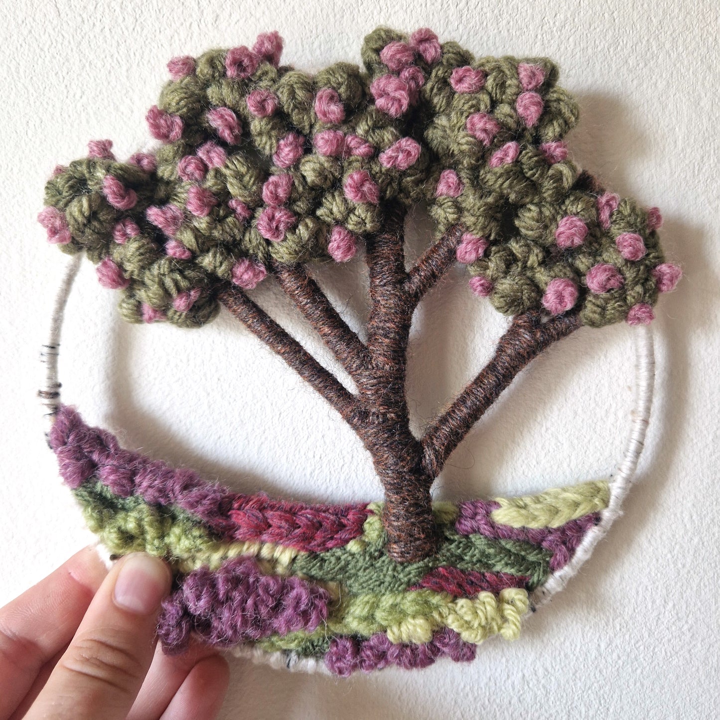 Miniature Blossom Tree Wall Hanging (Purple)