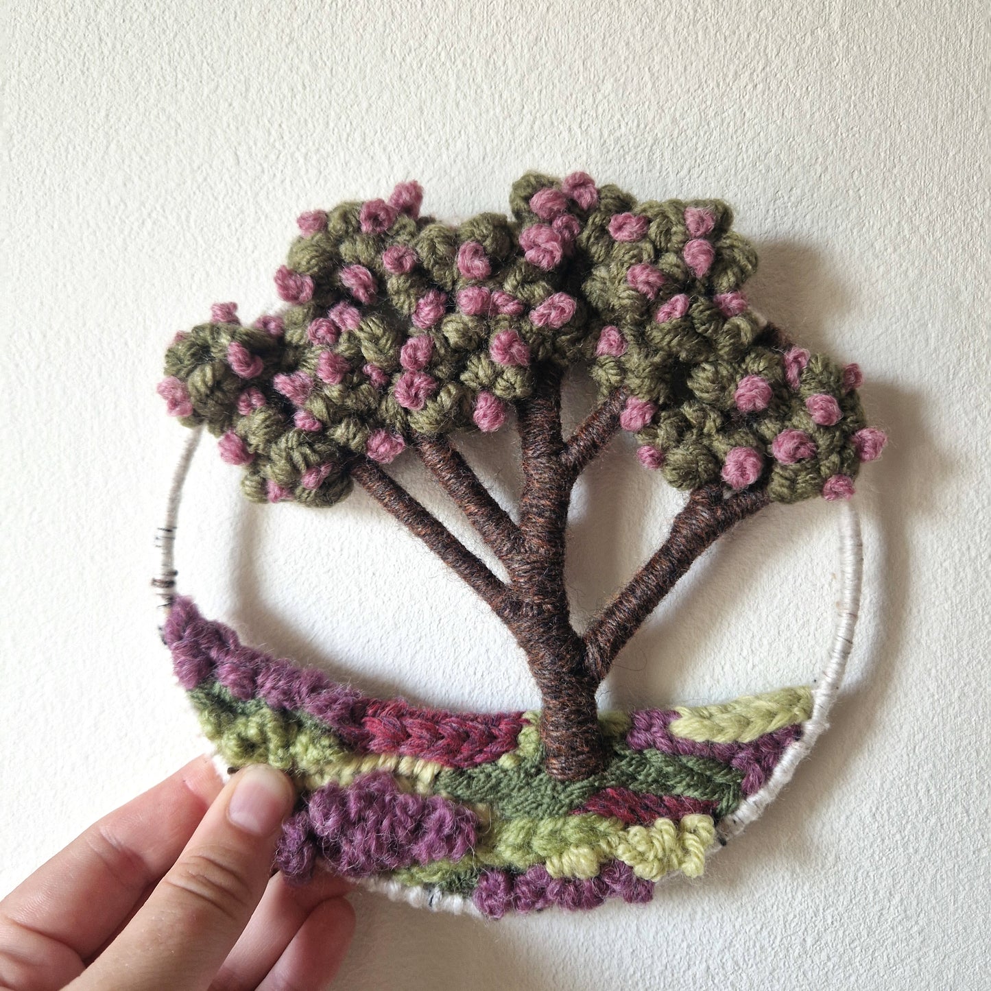 Miniature Blossom Tree Wall Hanging (Purple)