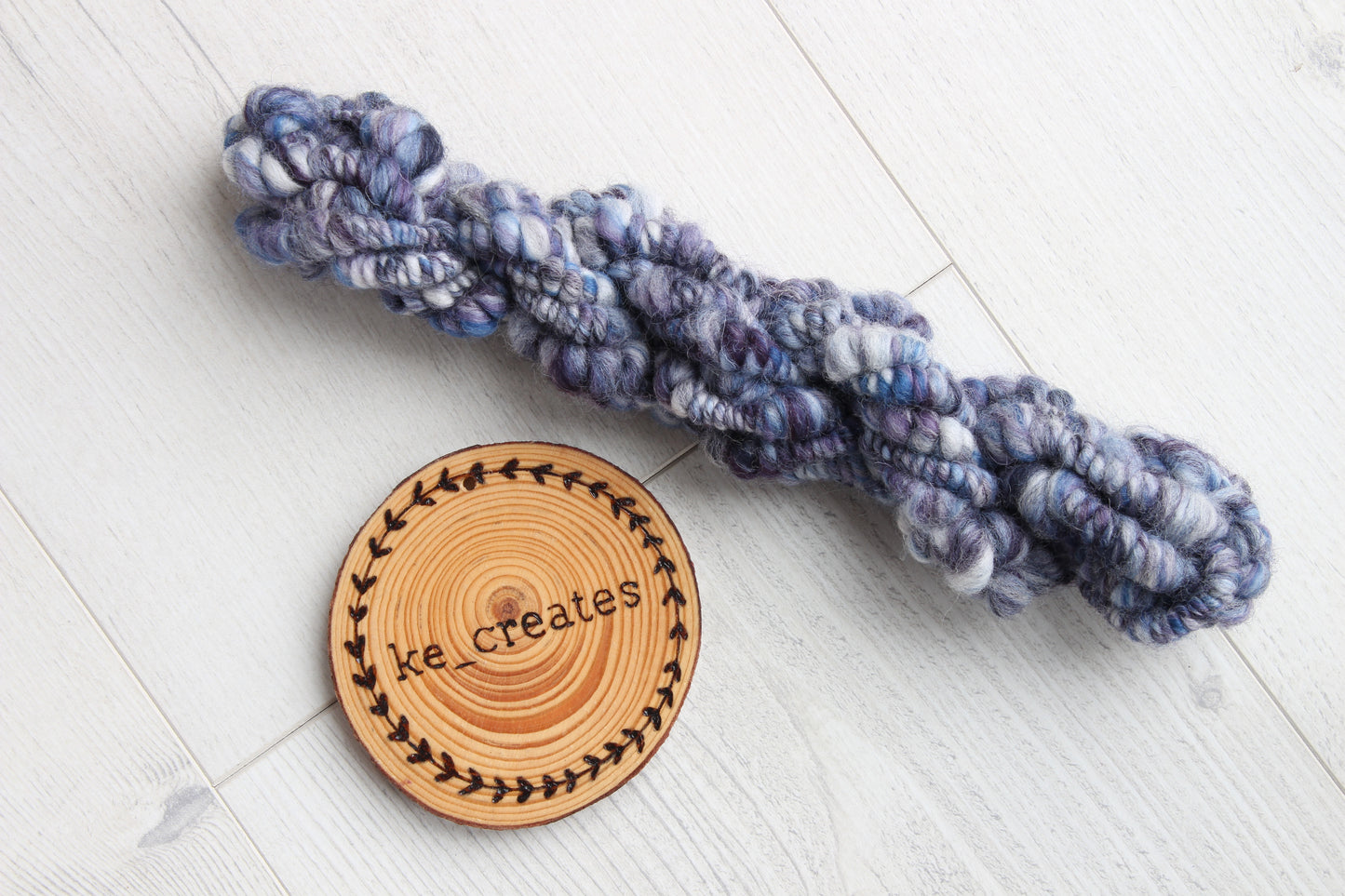 Blue Handspun Art Yarn