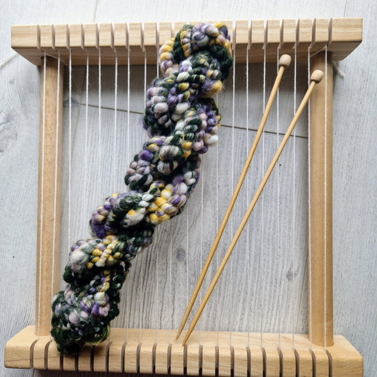 Winter Pansies Bubble Handspun Yarn