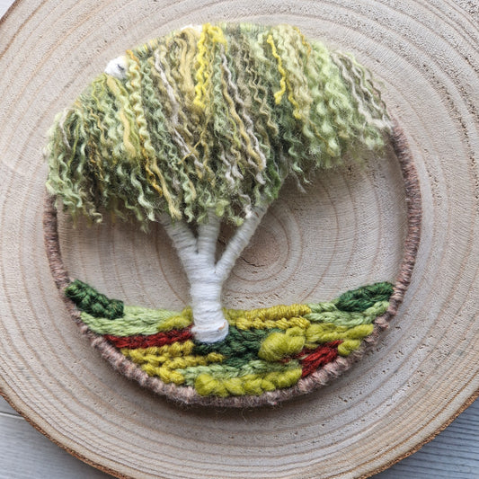 Miniature Silver Birch Woven Tree Hoop (Rust)