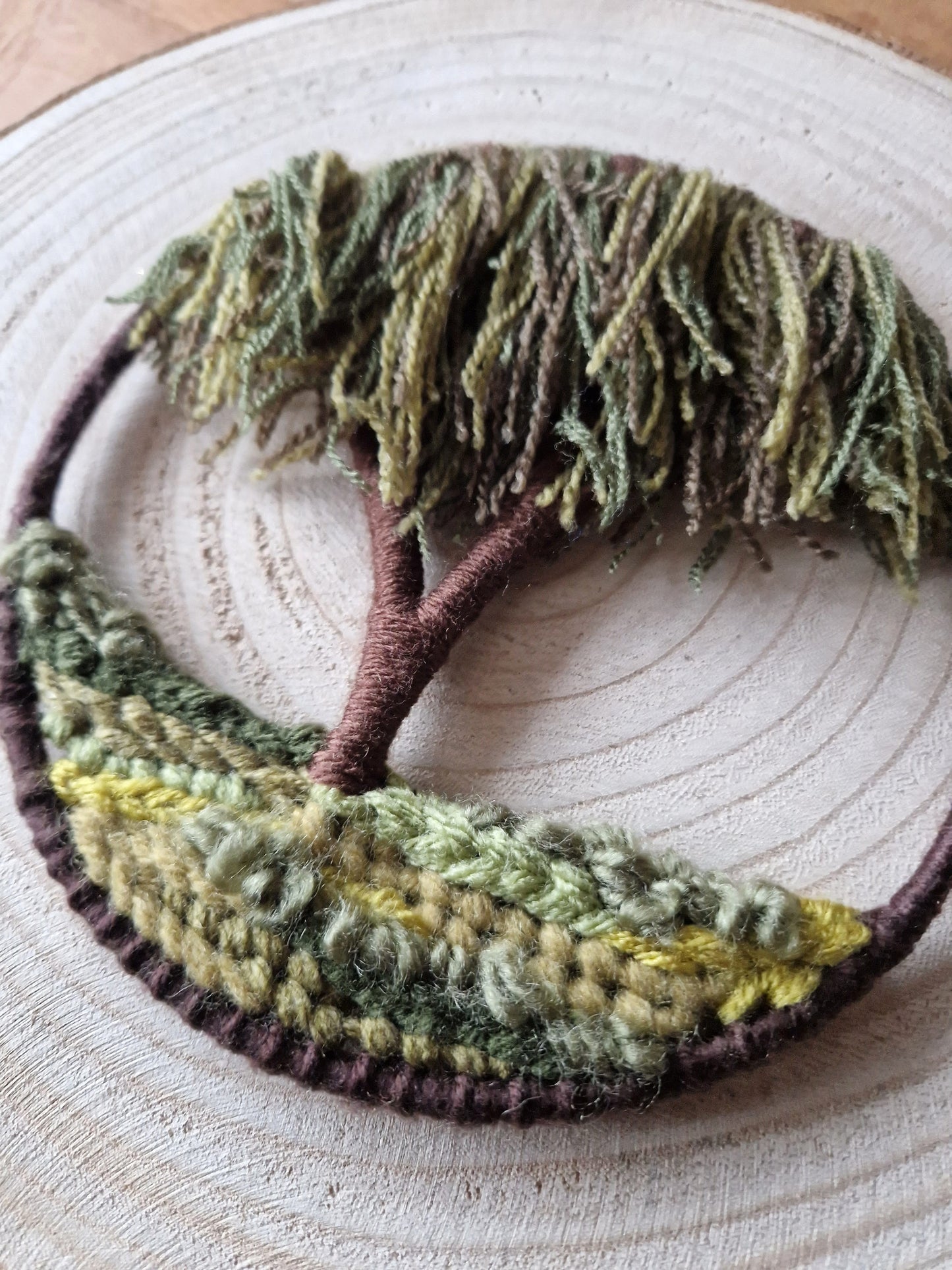 Mini Weeping Willow Tapestry Hoop (Rustic)