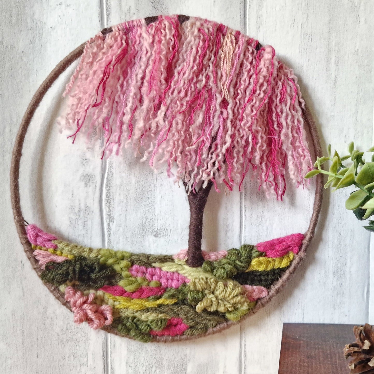 Weeping Cherry Tapestry Woven Treescape