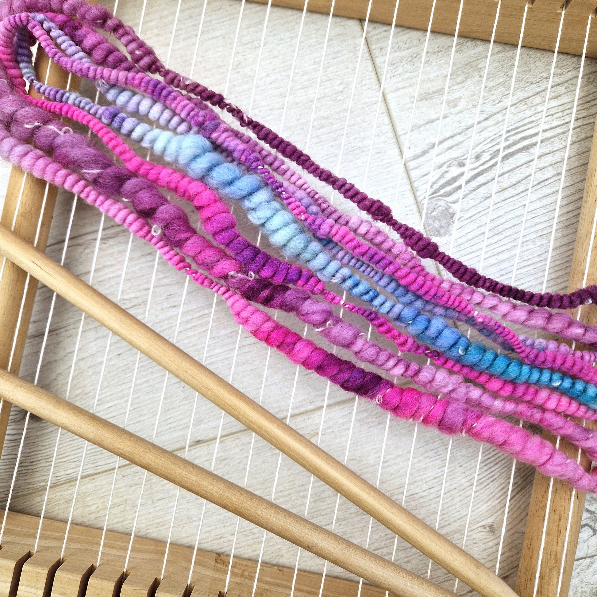 vibrant pastel handspun yarn
