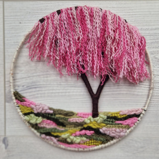 25cm Weeping Japanese Cherry Blossom Weaving Wall Art