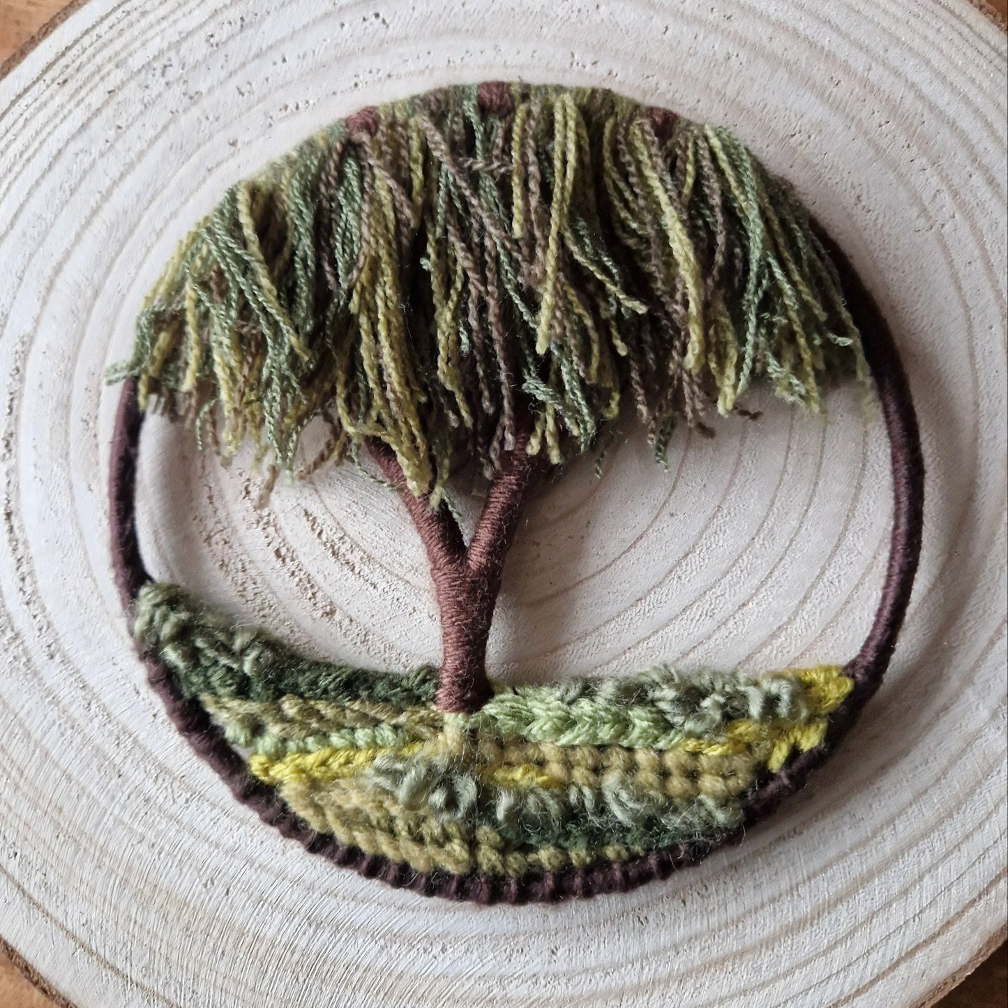 Mini Weeping Willow Tapestry Hoop (Rustic)